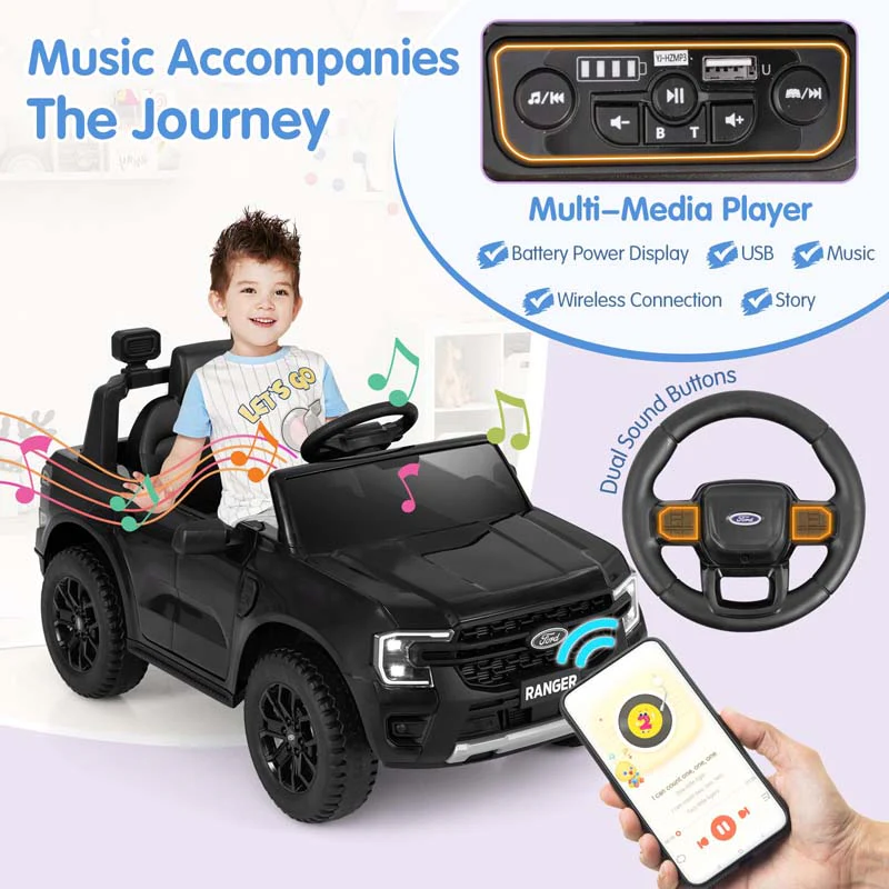 Eletriclife 12V Electric Kids Ride on Car Licensed Ford Ranger