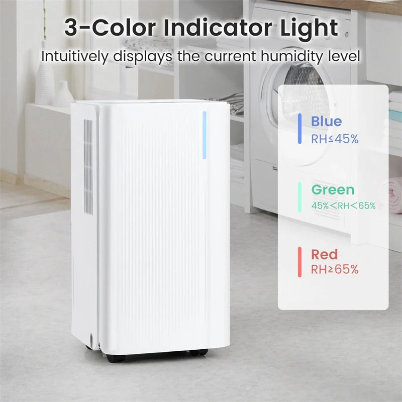 Eletriclife 32 Pints 2000 Sq.ft Dehumidifier for Basement with Drain Hose & 24H Timer