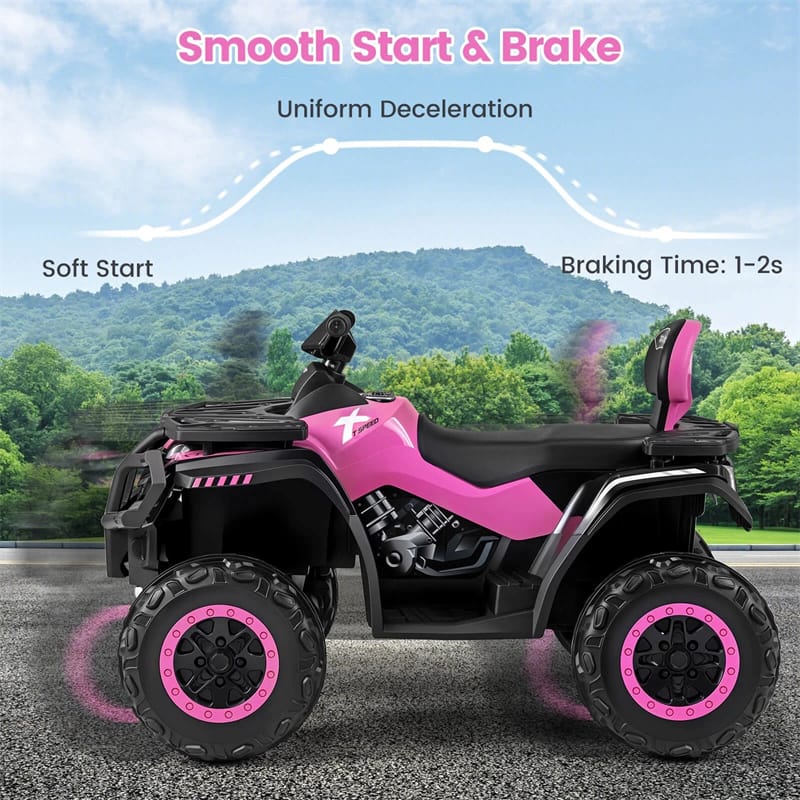 Eletriclife 24V 2-Seater Kids ATV Electric Four Wheeler Quad Ride On Toy for Ages 3-8