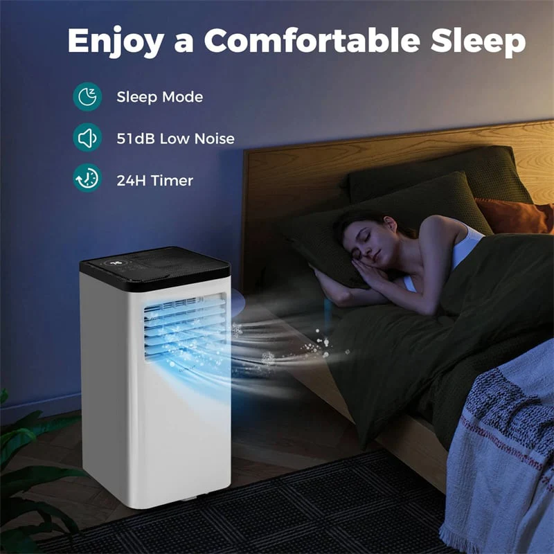 Eletriclife 10000 BTU Portable Air Conditioner with Fan, Dehumidifier & Window Kit