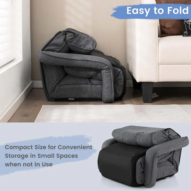Eletriclife 6-Position Adjustable Floor Chair with Adjustable Armrests and Footrest