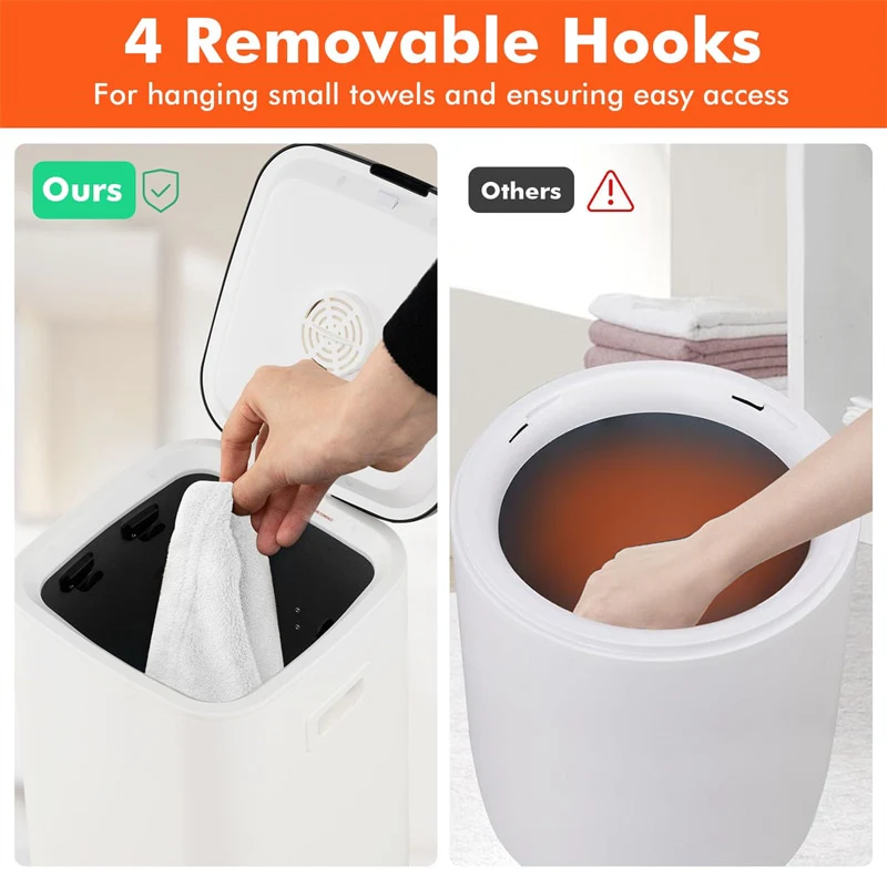 Eletriclife 23L Large Towel Warmer Bucket Hot Towel Heater with Rapid Heating & LED Light for Oversized Towels