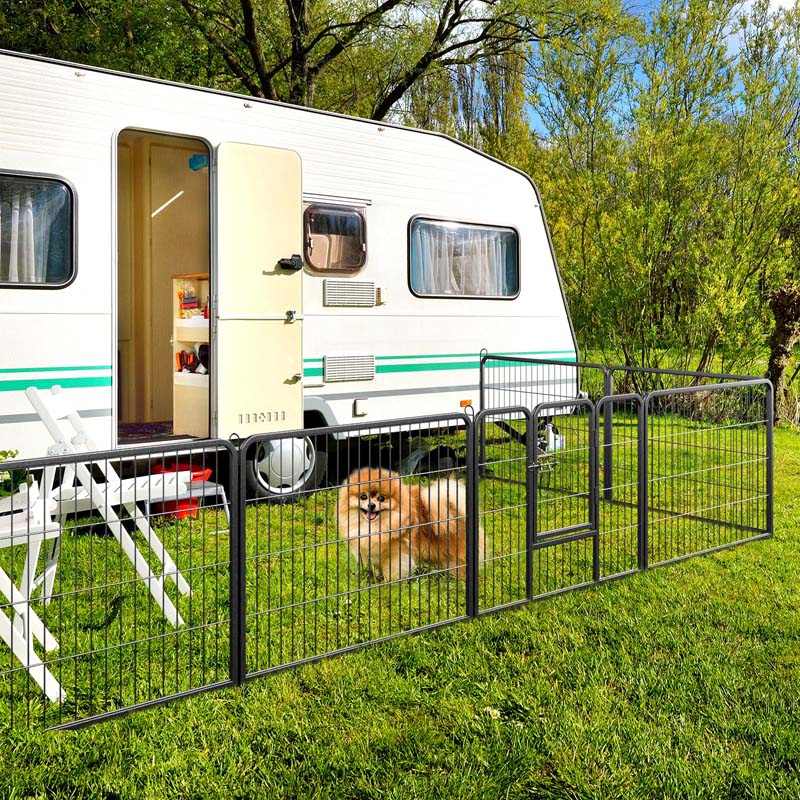 Eletriclife 16 Panel Height Dog Playpen with Lock and Large Door