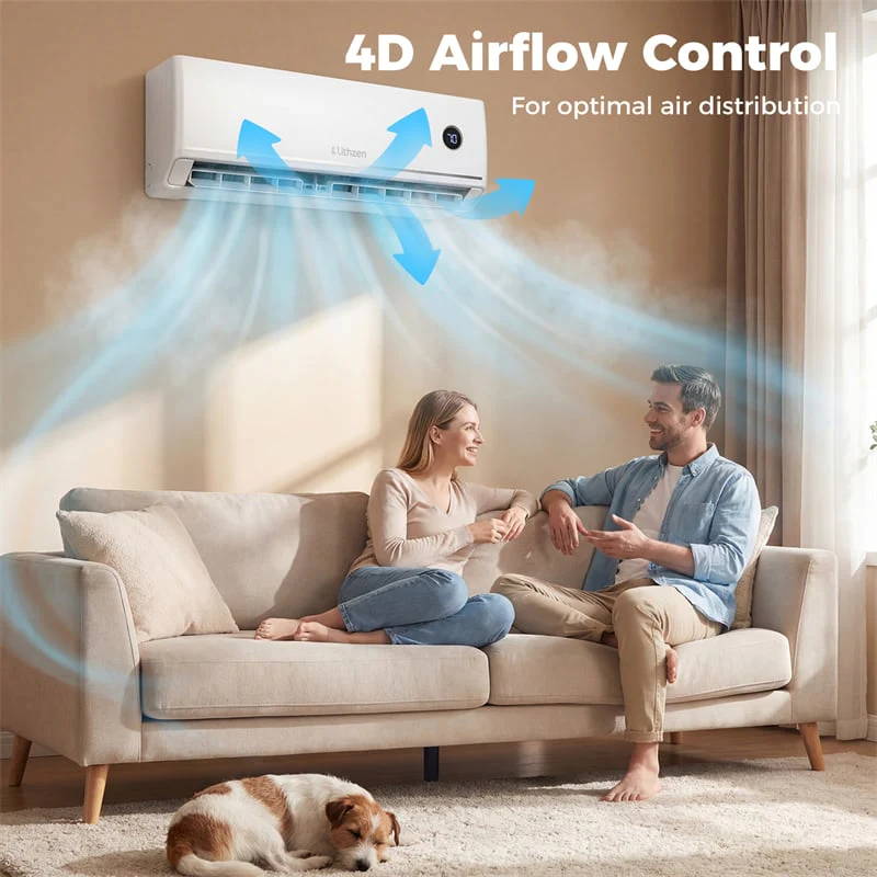 Eletriclife 18000 BTU 18.1 SEER2 208-230V Wifi Smart Mini Split Air Conditioner & 1.5 Ton Heat Pump System, Cools Up to 1000 Sq.Ft