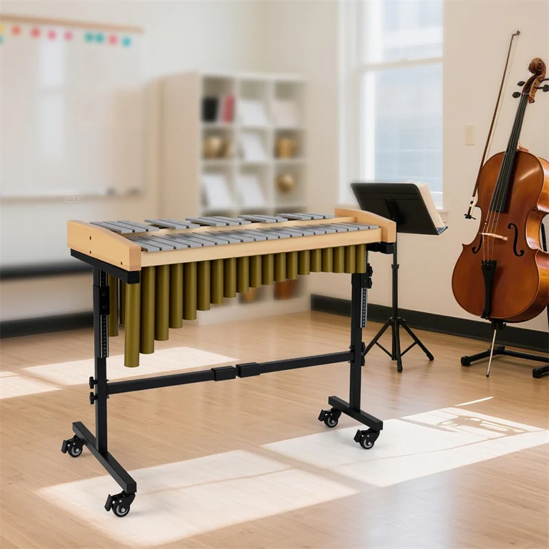 Eletriclife 32 Note Marimba Aluminum Xylophone Percussion Instrument with Resonator Tubes for Students
