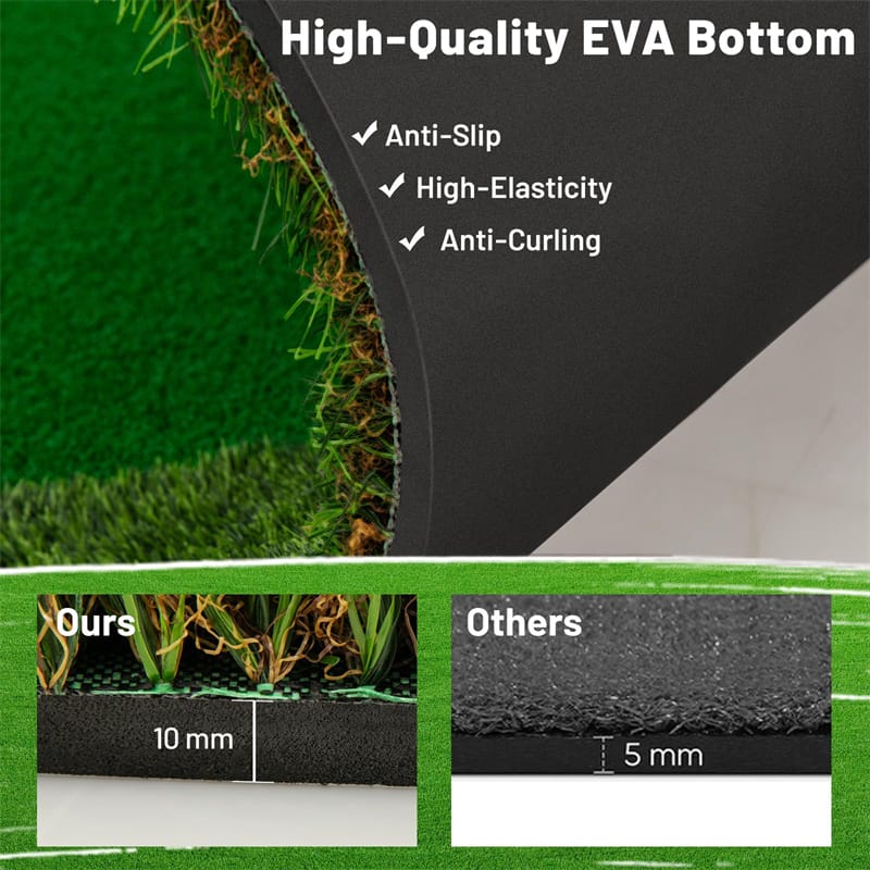 Eletriclife 10FT x 5FT Golf Putting Green Indoor Outdoor Professional Golf Practice Mat with 3 Holes