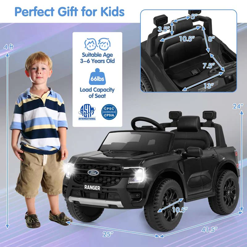 Eletriclife 12V Electric Kids Ride on Car Licensed Ford Ranger