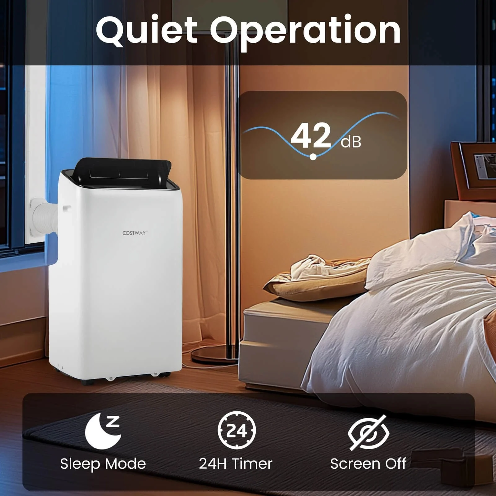Eletriclife 14000 BTU Inverter Portable Air Conditioner WiFi Smart App/Voice Control for 650 sq ft Rooms