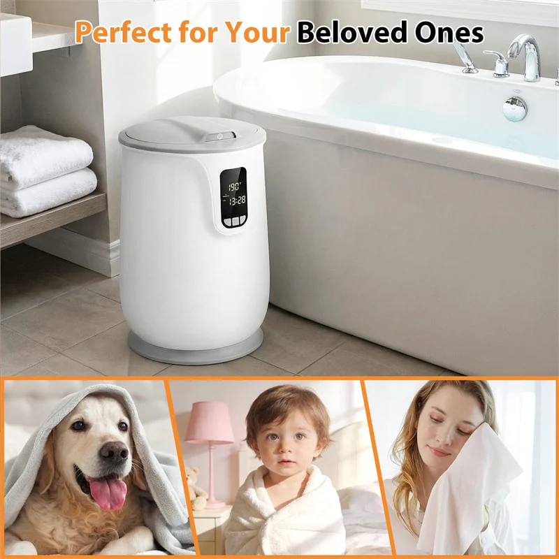 Eletriclife 20L Hot Towel Warmer Bucket Luxury Blanket Warmer with 3 Heat Levels for Bathroom