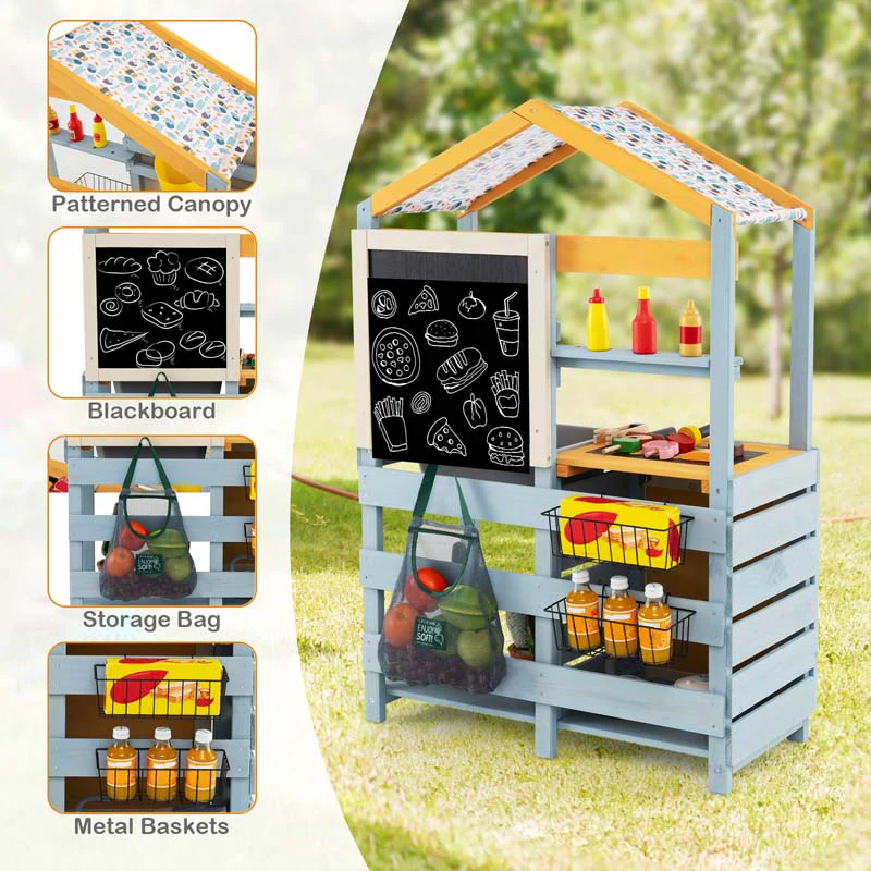Eletriclife 2 in 1 Wooden Mud Kitchen with Removable Water Box  and Storage Bag