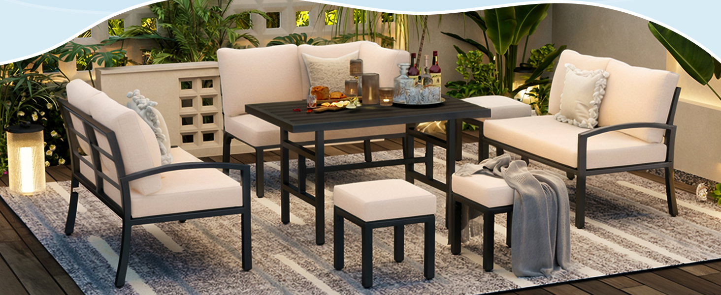 outdoor metal furniture set