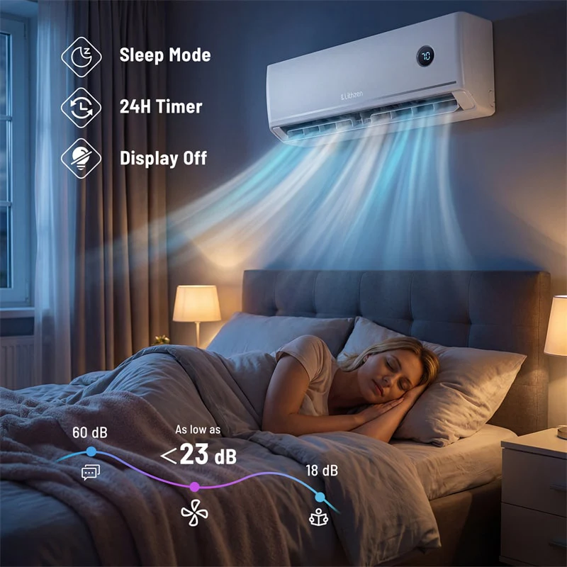 Eletriclife 12000 BTU 18.1 SEER2 208-230V Wifi Smart Mini Split Air Conditioner & Heat Pump System, Cools Up to 600 Sq.Ft