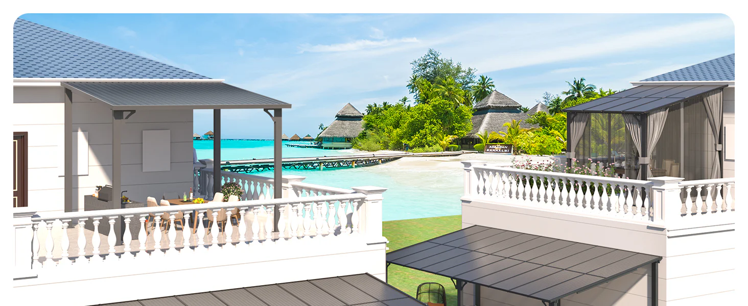 slanted roof gazebo