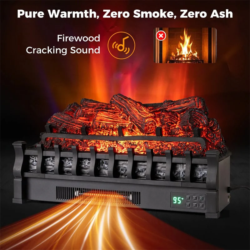 Eletriclife 26" WiFi Electric Fireplace Insert Log Set Infrared Quartz Heater App/Remote Control