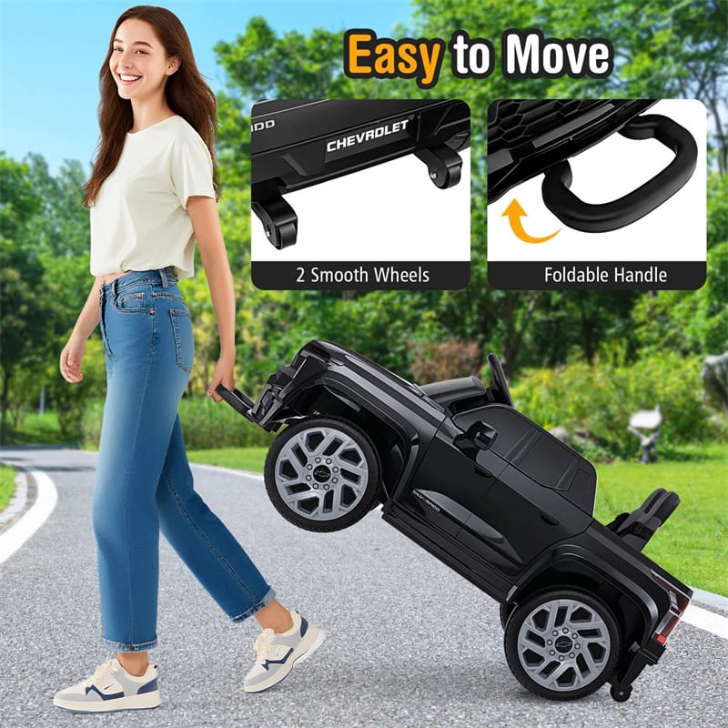 Eletriclife 12V Ride-On Car Licensed Chevrolet Ride On Truck Kids Electric Vehicle with Remote Control & Storage