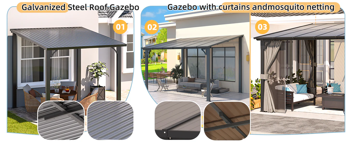 wall mounted gazebos