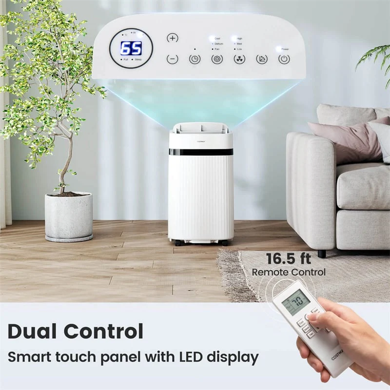 Eletriclife 12000 BTU Portable Air Conditioner with Fan, Dehumidifier & Sleep Mode, 24H Timer, Window Kit, Cools Room up to 550 Sq. Ft