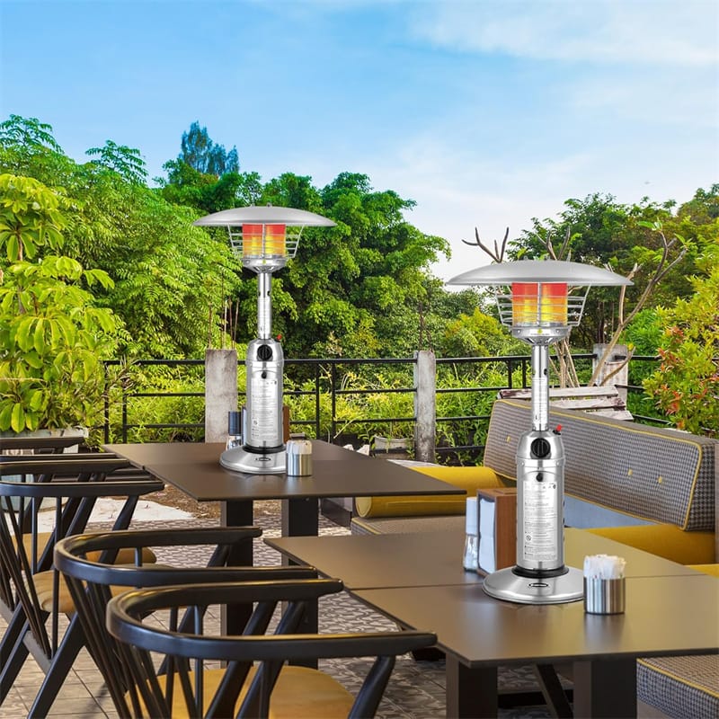 Eletriclife 11,000 BTU Tabletop Propane Patio Heater Portable Outdoor Heater with Adjustable Flame