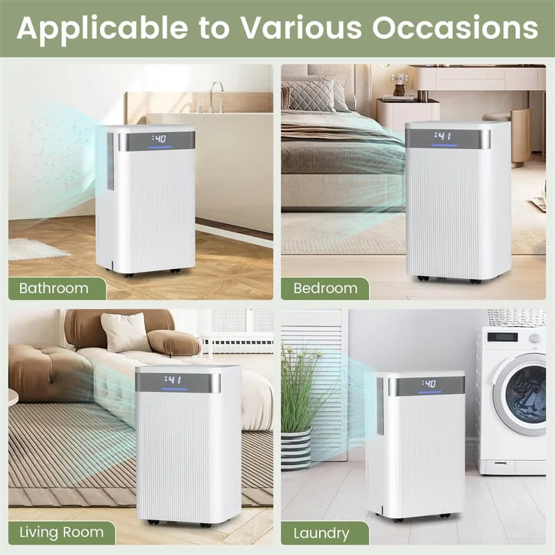 Eletriclife 32 Pints 2000 Sq.ft Basement Dehumidifier with Drain Hose, 24H Timer & 3-Color Indicator