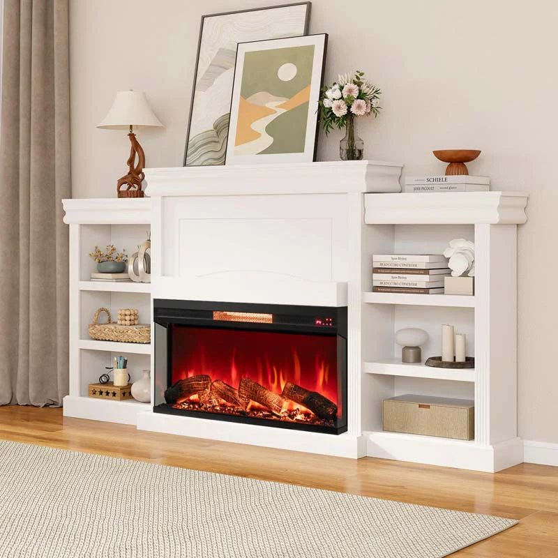 Eletriclife 36 Inch 3-Sided 1500W Electric Fireplace with 7-Color Flame