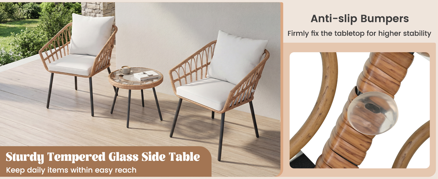 patio chairs and table set