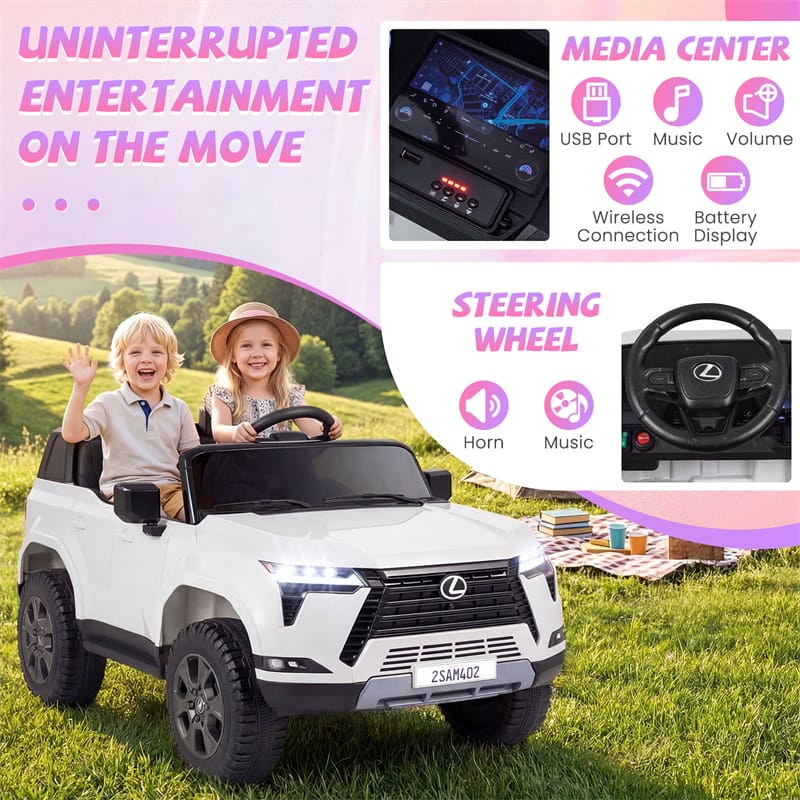 Eletriclife 24V 4WD Licensed LEXUS GX550 2-Seater Ride On Car for Kids