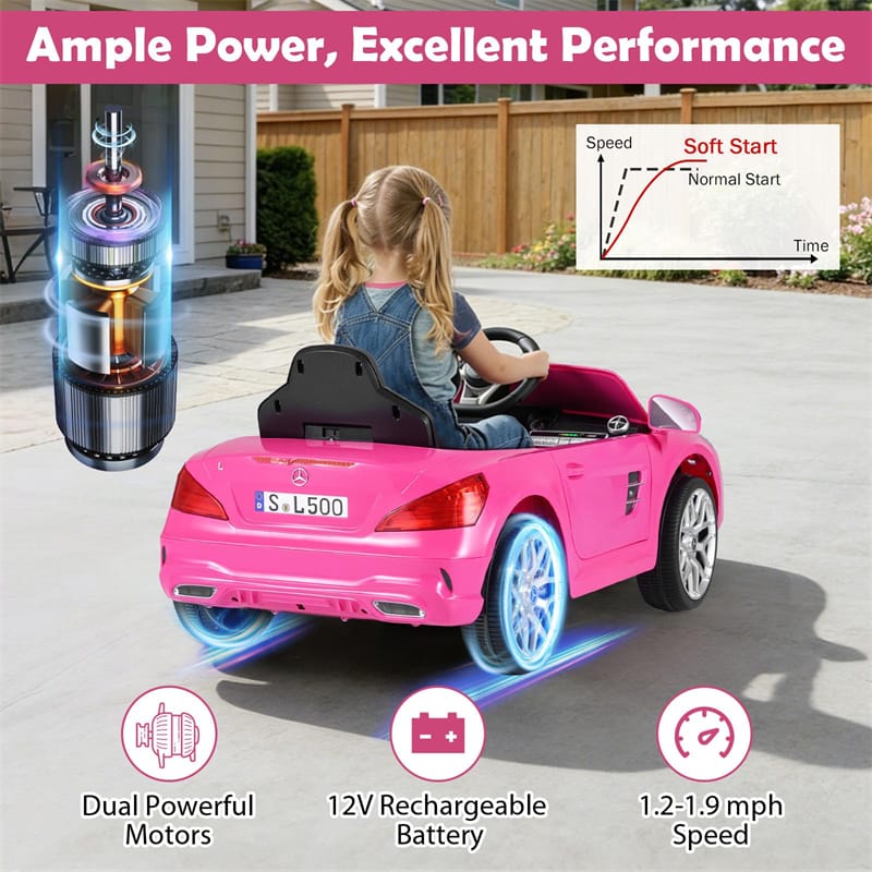 Eletriclife 12V Kids Ride On Car Licensed Mercedes-Benz SL R231 Electric Vehicle with Remote Control